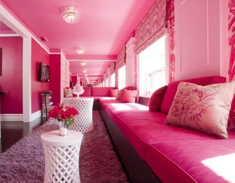 Everything pink makes a beautiful interiors.
