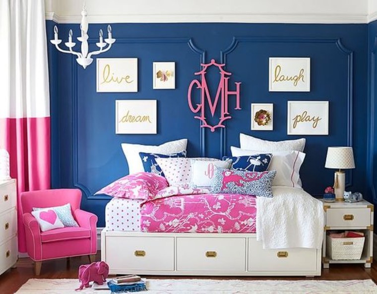 Dramatic contrast in bedroom.