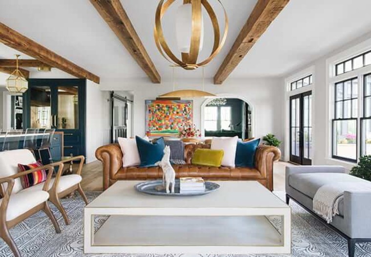 Exposed beams make a beautiful contemporary design.