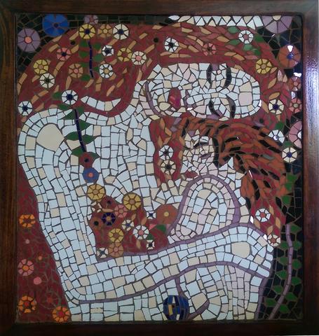 Mother and Child mosaic artwork by Muna Siddiqui