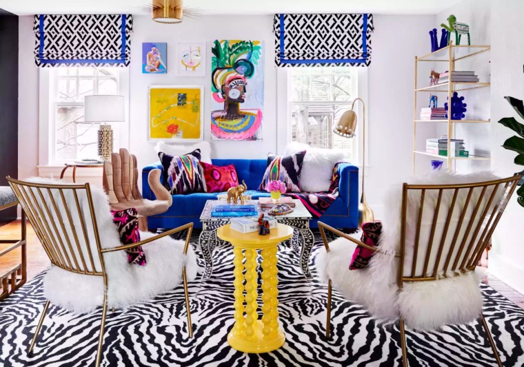 Colorful Interiors with bold prints. Interior Design Inspiration by Mosaics Lab