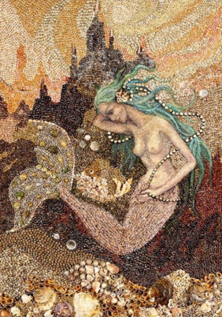 Stunning mermaid mosaic design