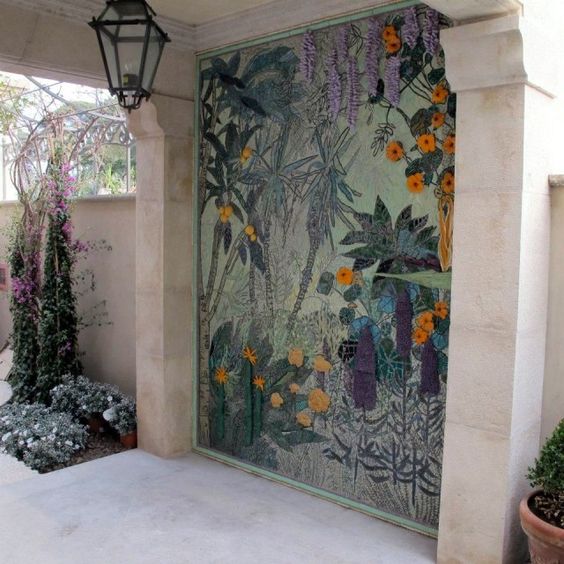Jane du Rand's gorgeous mosaic wall artwork. Mosaic design inspiration by Mosaics Lab.