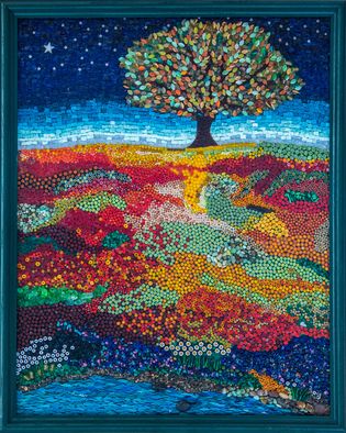 Dreaming tree Mosaic art by Marlies Wandres | Mosaic Art inspiration by Mosaics Lab