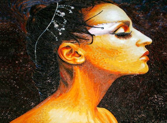 Splending handmade Mosaic portrait by Mosaics lab