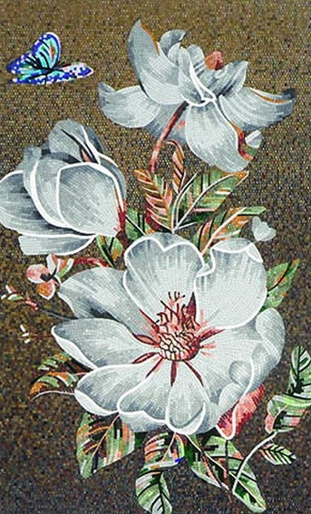 Floral Mosaic Design by Mosaics Lab