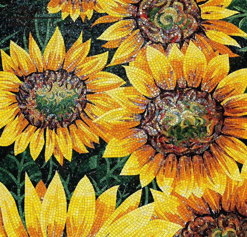 Sunflower Mosaic Mural by Mosaics Lab | Black Friday Promotion