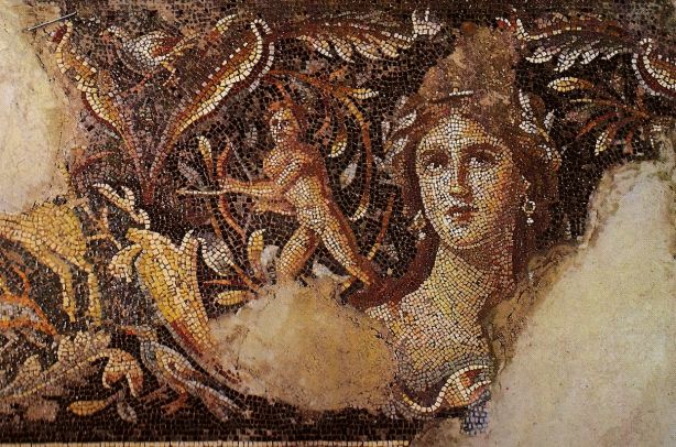 Stunning ancient mosaic portrait.