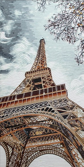 Stunning Paris Mosaic Mural by Mosaics Lab