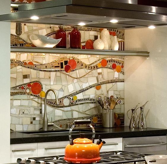 Gorgeous Kitchen mosaic backsplash