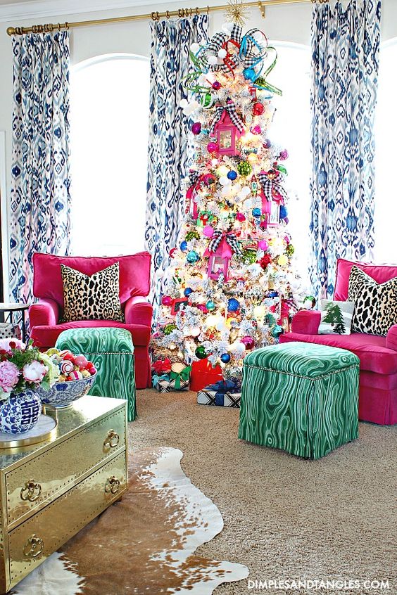 Colourful and lively Christmas interiors. Interior Inspiration by Mosaics Lab