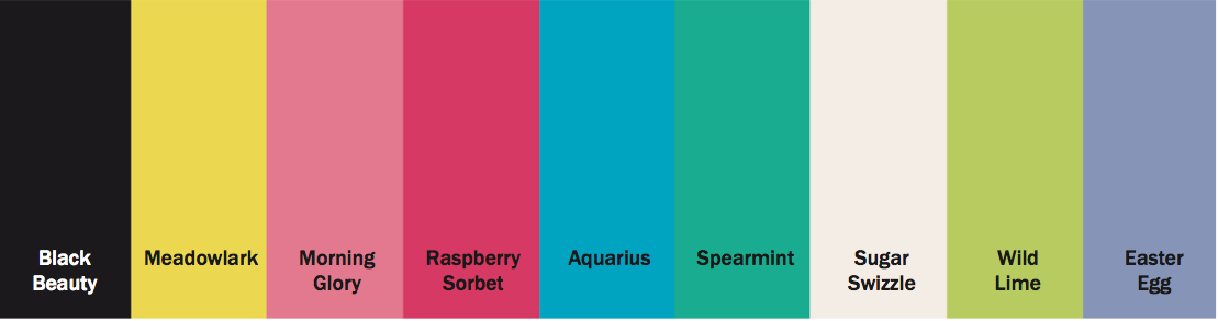 Pantone Vivid Color Palette. Interior Design inspiration by Mosaics Lab