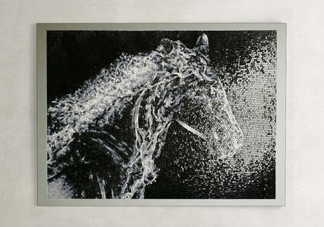 Stunning Horse Mosaic Mural by Mosaics Lab