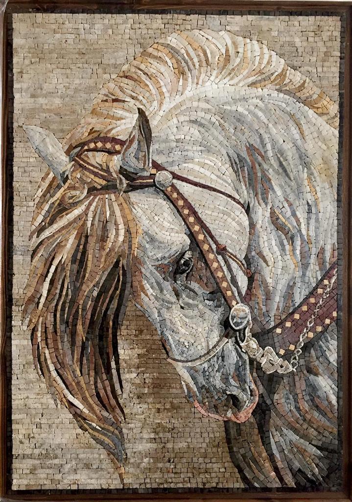 Stunning Horse Mosaic Mural by Mosaics Lab
