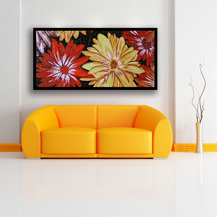 Floral Mosaic Mural by Mosaics Lab