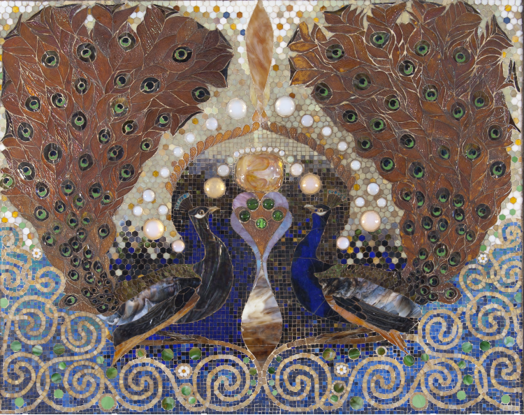 Beautiful Peacock Mosaic Artwork