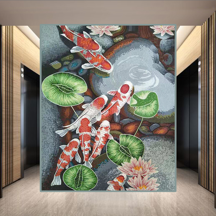 Mosaic Mural for Home Office by Mosaics Lab