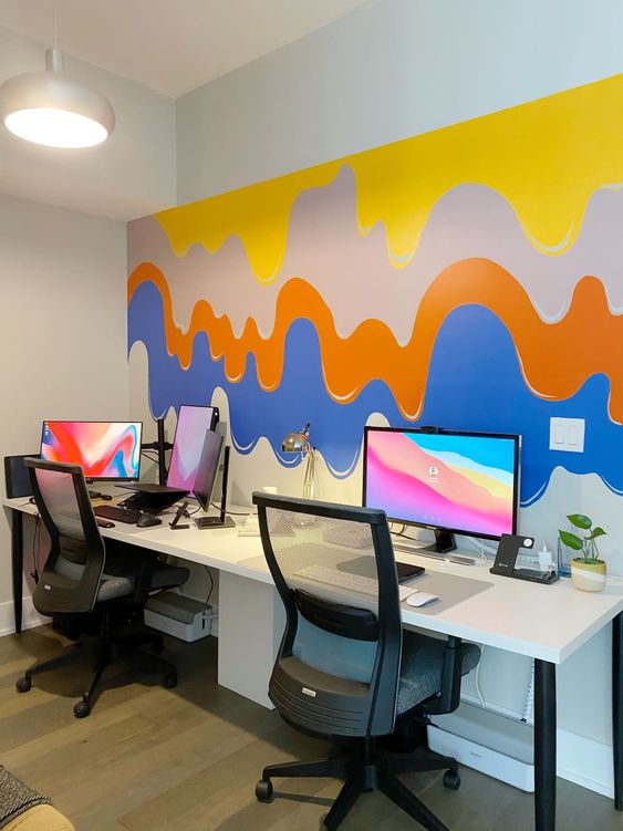 Beautiful Mural Art for the home office
