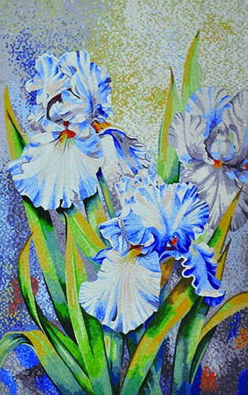 Floral Mosaic Artwork, Floral Mosaic Designs, Mural Mosaic Art