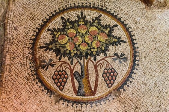 King's Highway at Mount Nebo in Madaba, Jordan. Mosaic Art Destination at Jordan.