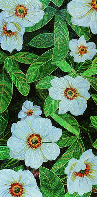 Floral Mosaic Artwork, Floral Mosaic Designs, Mural Mosaic Art