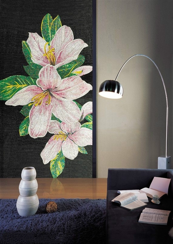 Floral Mosaic Artwork, Floral Mosaic Designs, Mural Mosaic Art