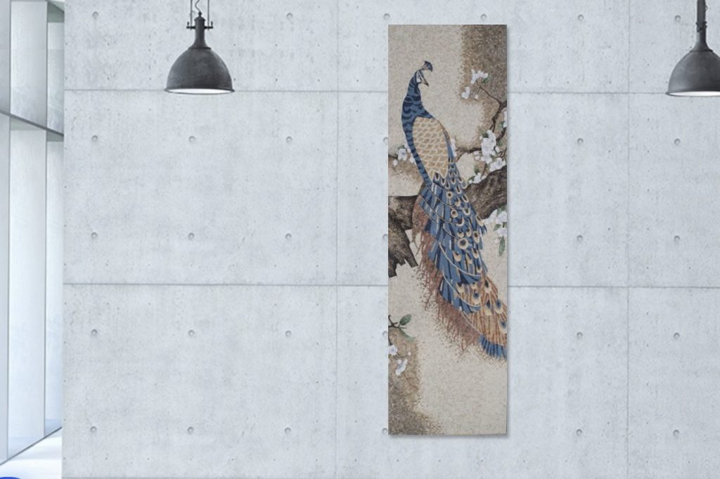 Peacock Mosaic Artwork, Peacock Mosaic Murals, Peacock Designs