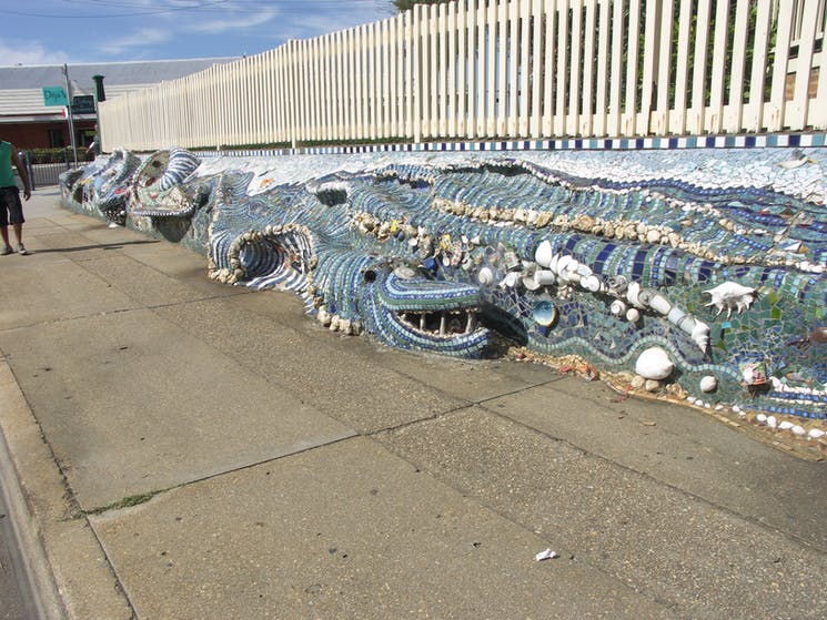 Mosaic Sculptures at Nambucca Heads. Mosaic Art Destination.