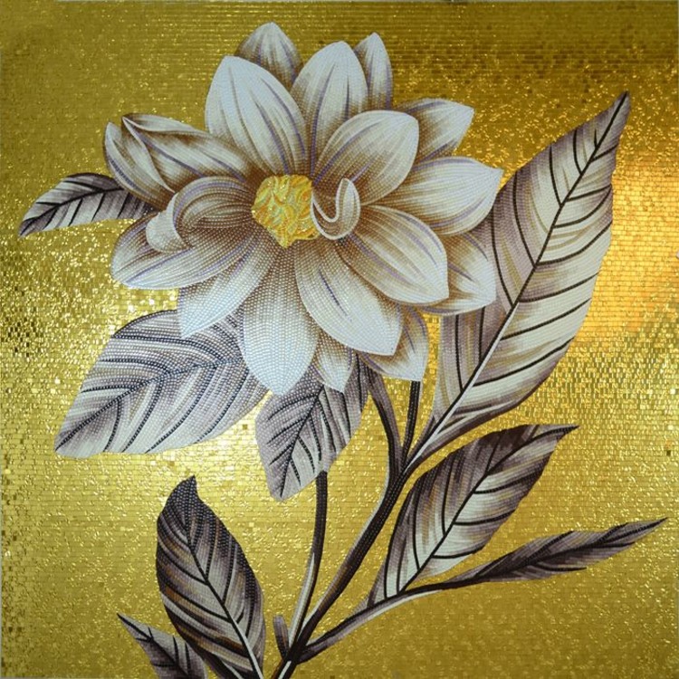 Flower mosaic designs by mosaics lab