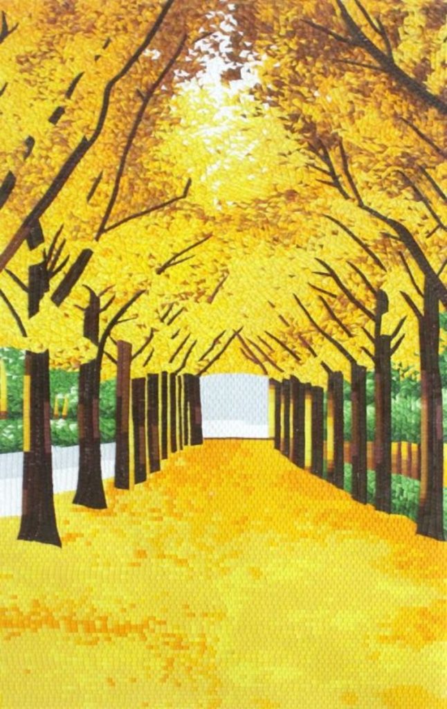 Yellow Mosaic Designs by Mosaics Lab