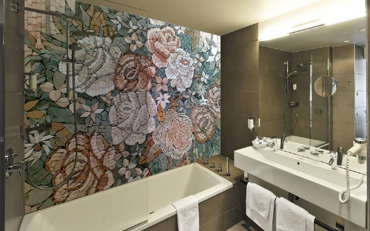 Backsplash Bathroom Mosaic and Bathroom Mosaic Mural