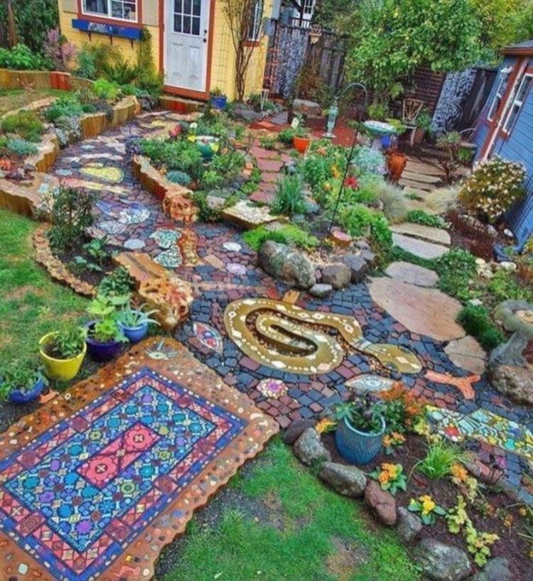 Garden Mosaic Artwork Inspiration by Mosaics Lab