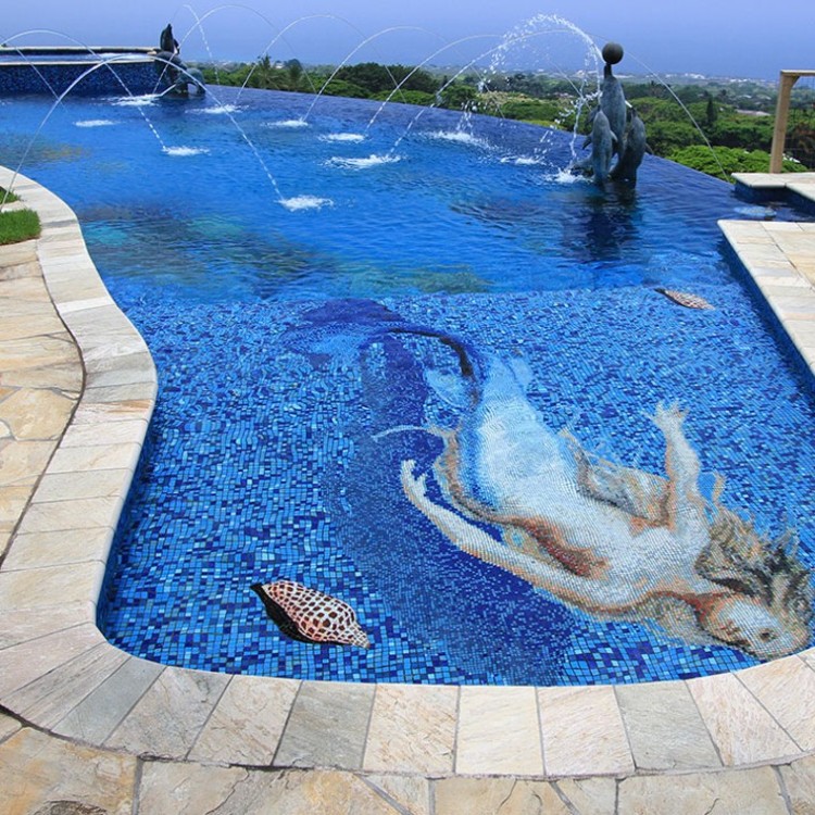 Mosaic tiles and pool mosaic designs