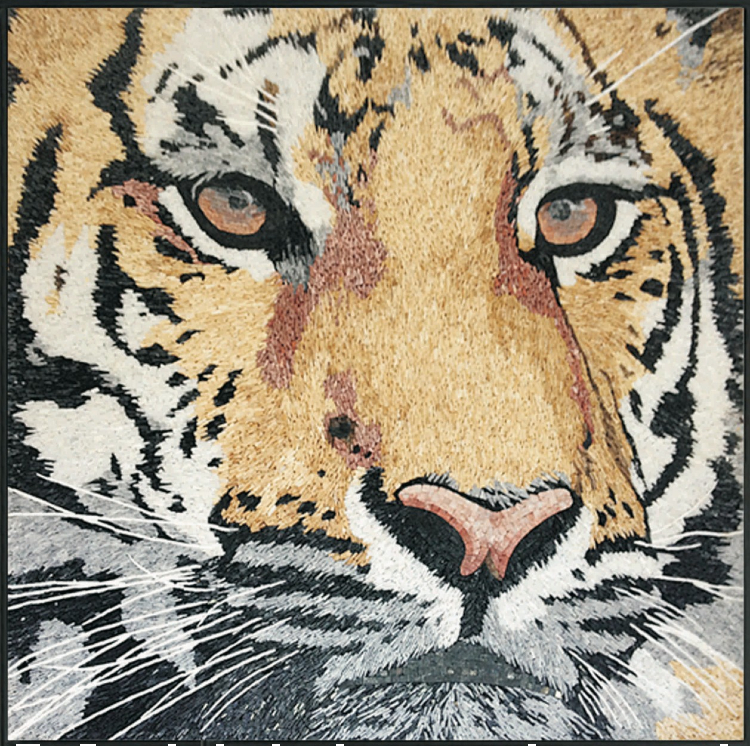 Majestic Tiger Mosaic Artwork