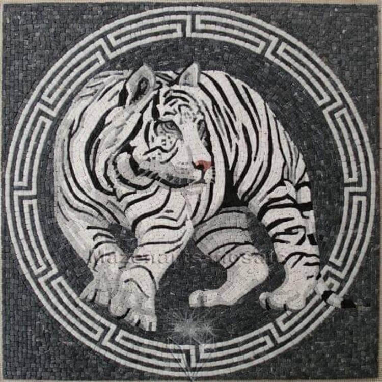Tiger Mosaic Art