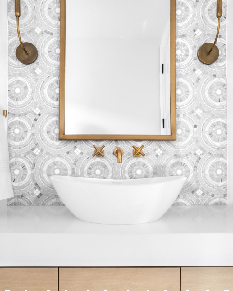 Mosaic bathroom backsplash and Bathroom Tiles