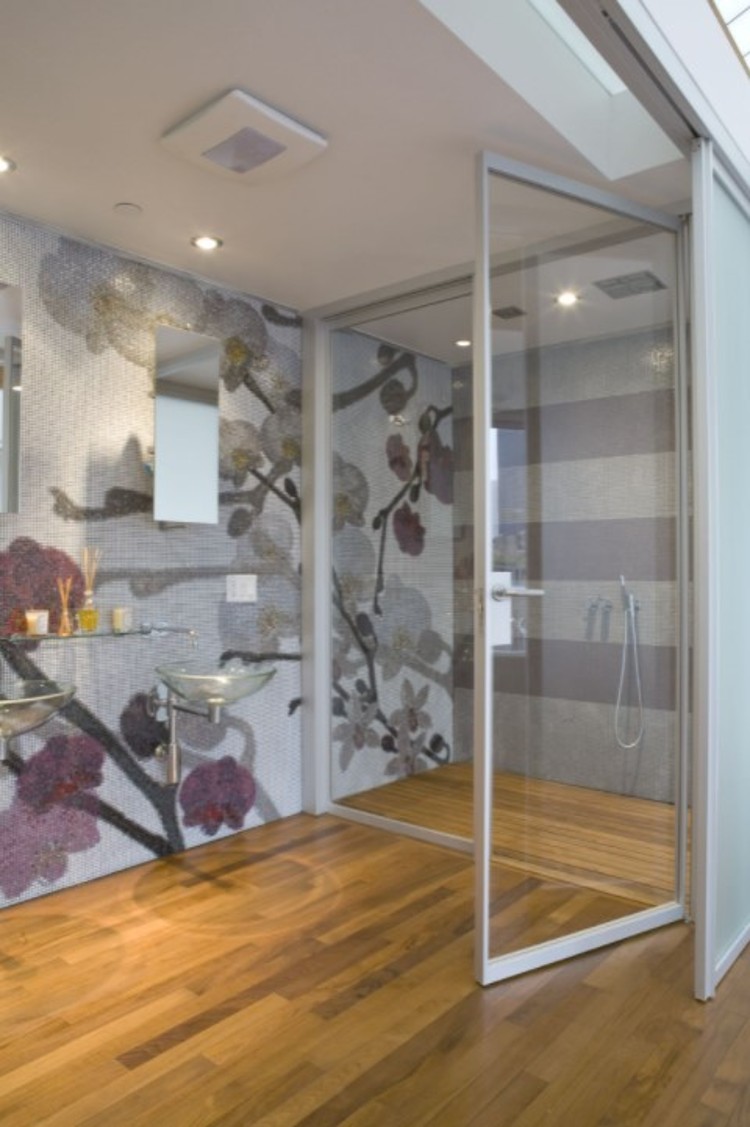 Mosaic bathroom backsplash Artwork and Bathroom Mosaic Tiles