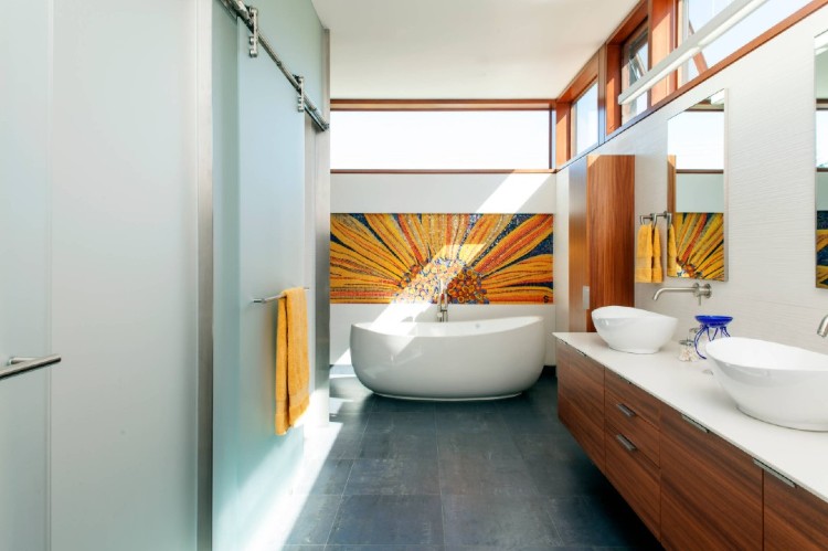 Mosaic bathroom backsplash Design and Bathroom Mosaic Tiles