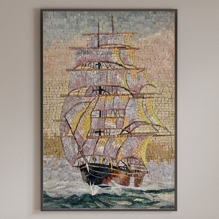 Sea inspired Mosaic mural art by mosaics lab