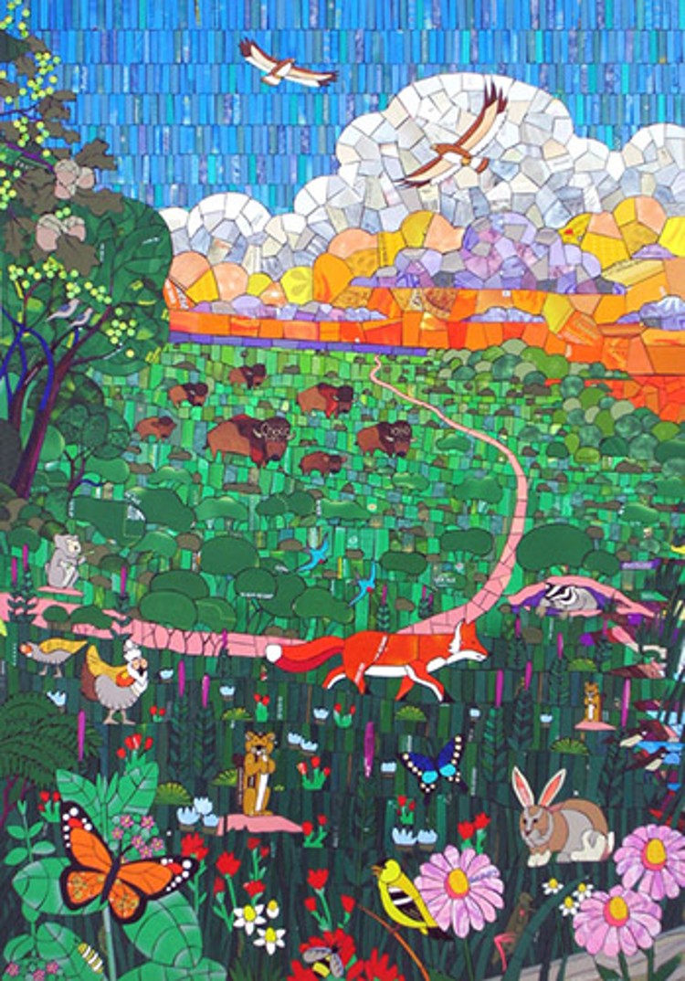 Mural mosaic artwork and mural designs