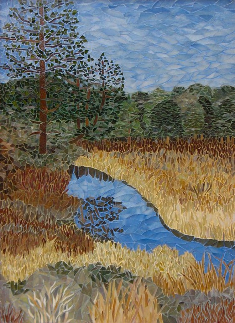 Gorgeous Mosaic landscape and Tile Mosaic art.