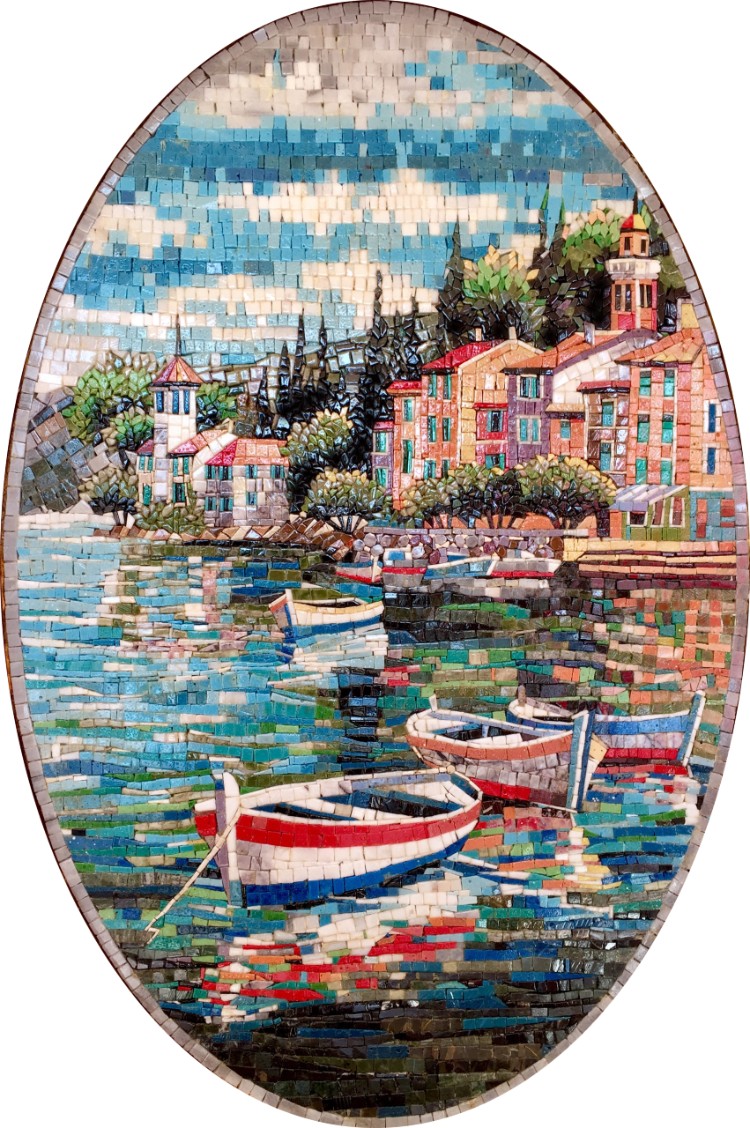 Beautiful Mosaic landscape and Mosaic artwork.