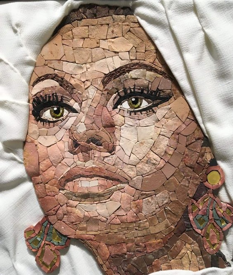 Mosaic Portrait Artwork of Sophia Lauren