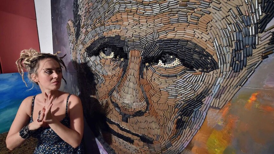 Mosaic Portrait Design of Putin