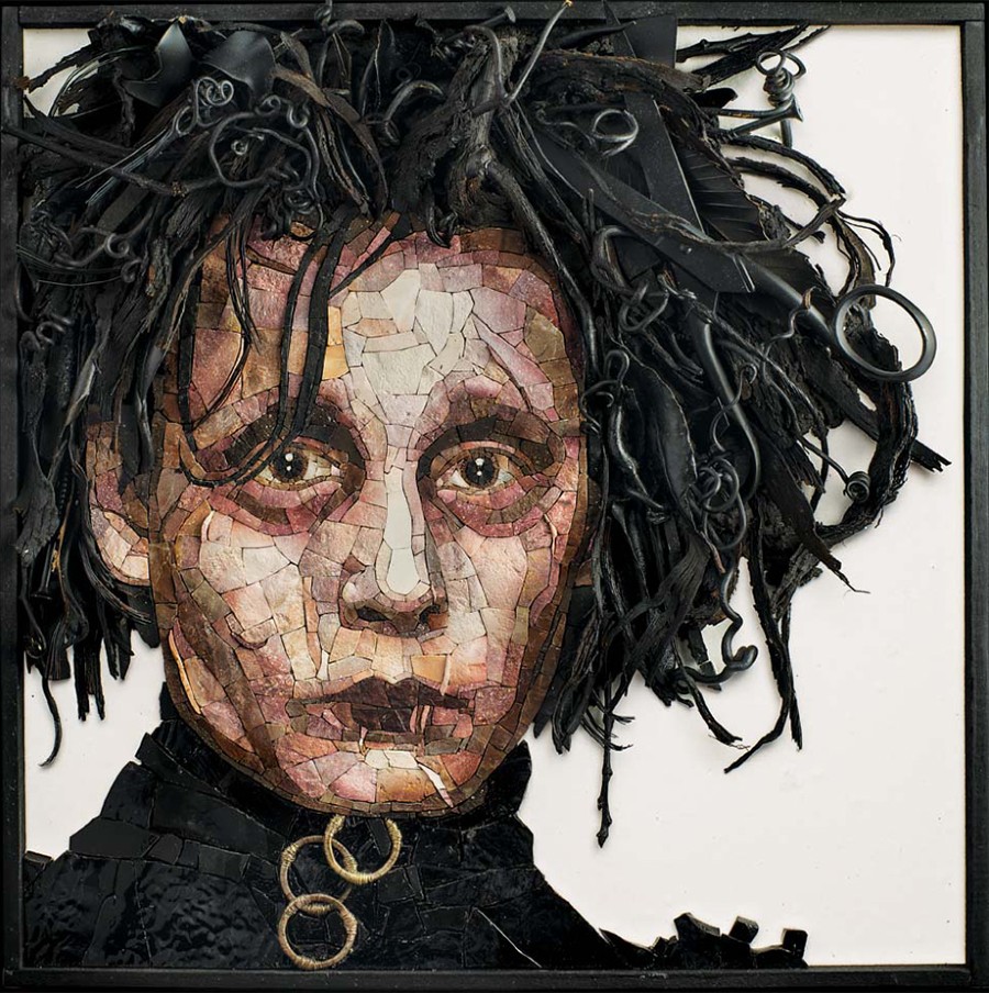 Mosaic Portrait Design of Edward Scissorhands