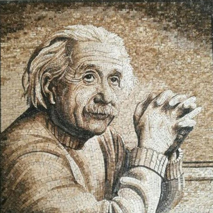 Mosaic portrait Artwork by Albert Einstein