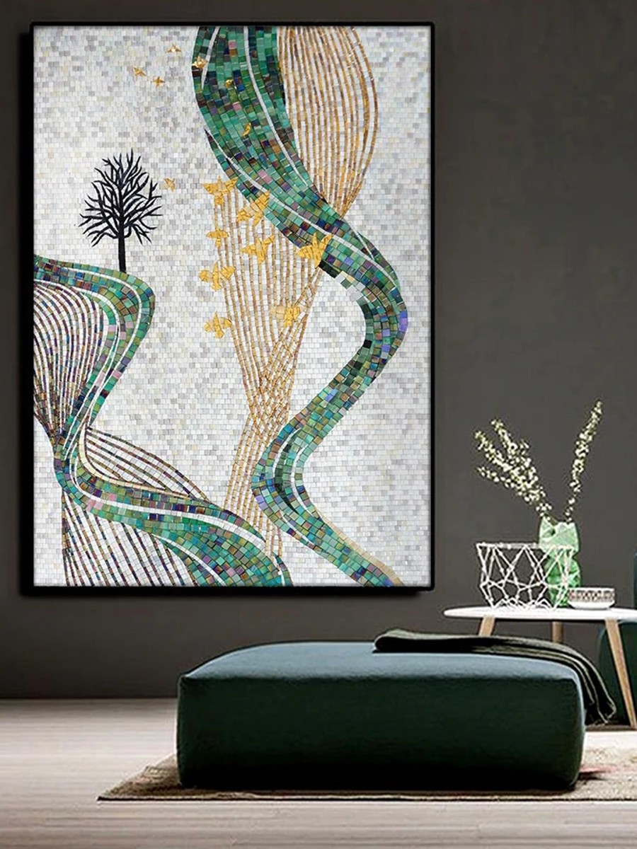 Asian Mosaic Design Murals and Artworks