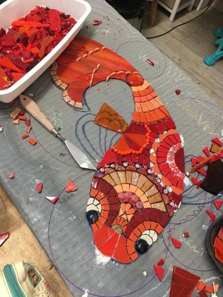Fish_Mosaic_Artwork - Mosaic_Art - Mosaic_Artwork - Mosaic_Design