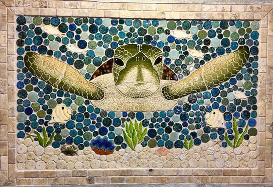 Turtle_Mosaic_Artwork - Sea_Turtle_Mosaics - Sea_Creatures_Customized_Mosaic_Art