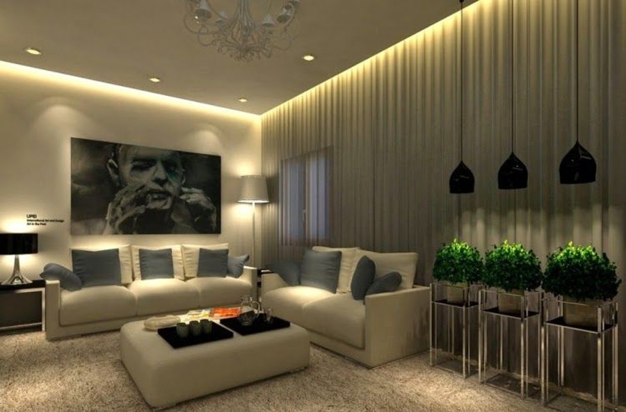 Amazing living room design and living room mural